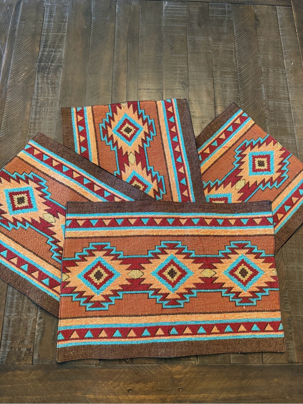 Western Aztec Tapestry Placemats Set of 4